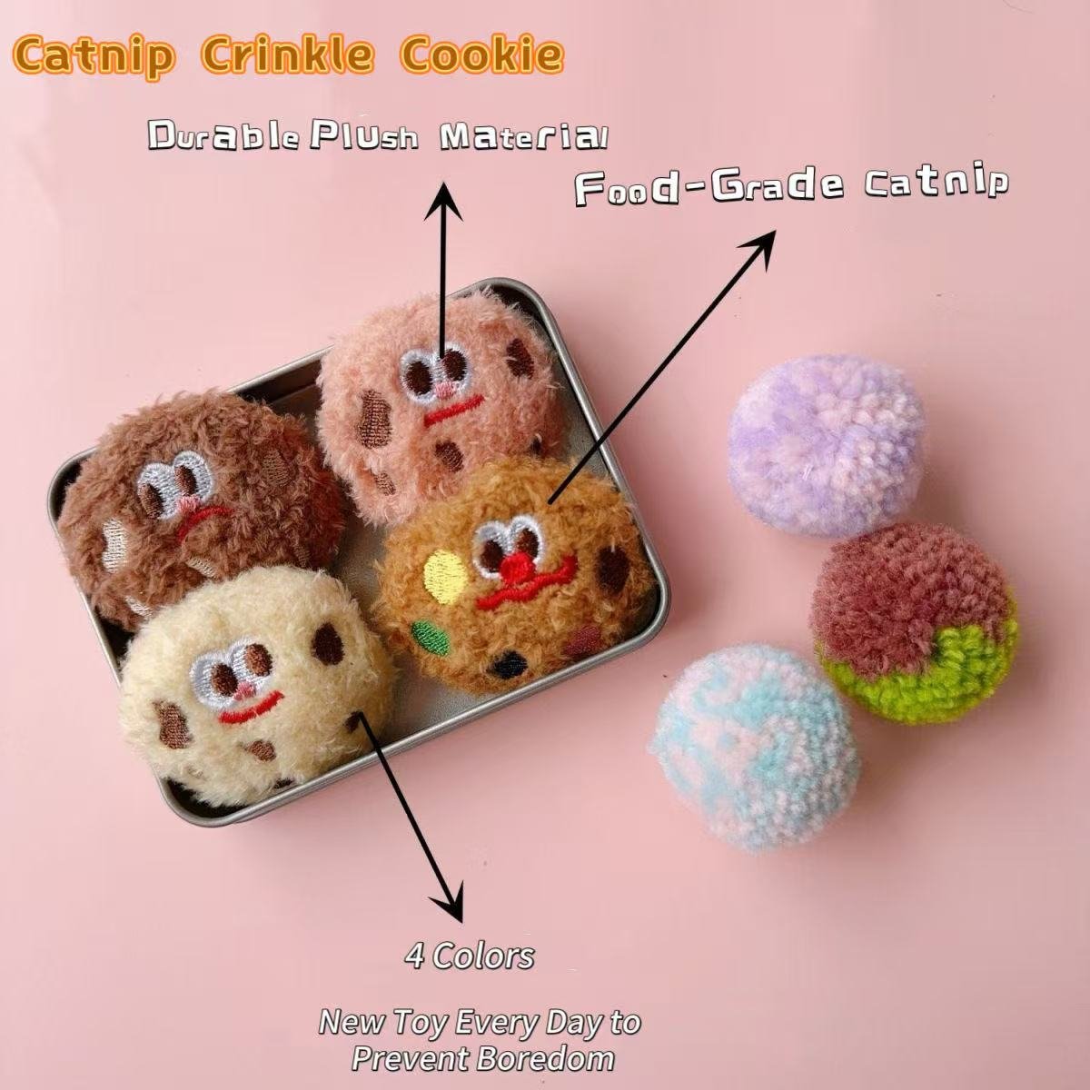 New Creative Catnip Cookie Toy: Boredom Buster & Playful Treat for Cats - 图片 4