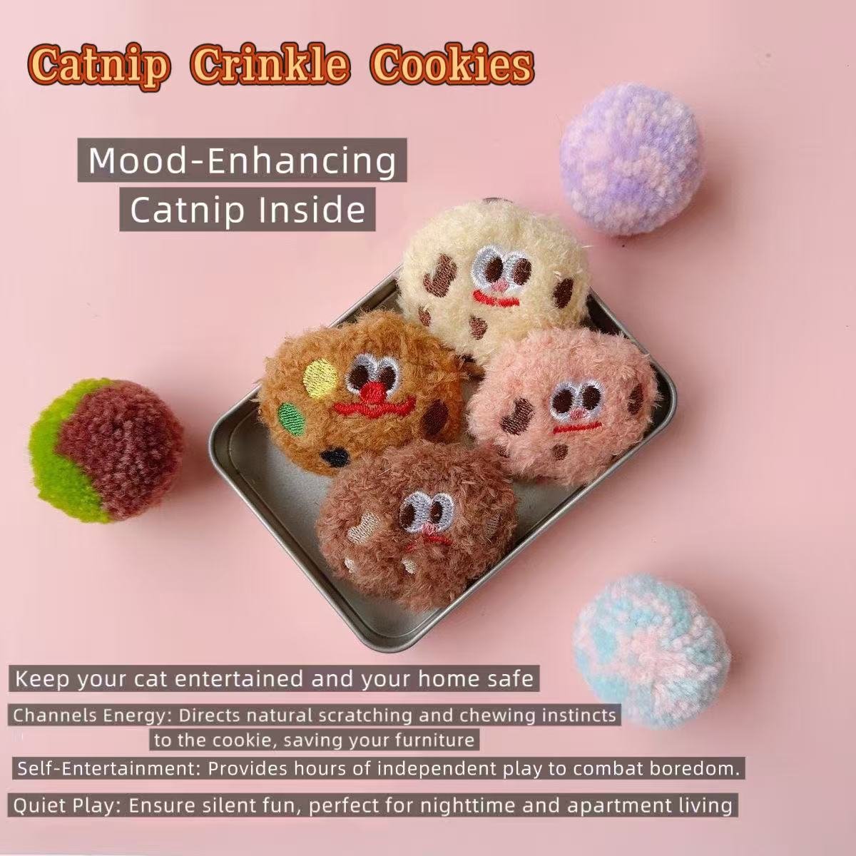 New Creative Catnip Cookie Toy: Boredom Buster & Playful Treat for Cats - 图片 7