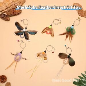 Ultra-Light Mesh & Feather Insect Refill - 30cm Line for Aerial Teaser Play