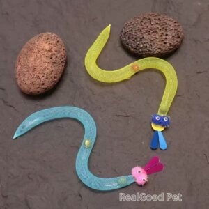 Replacement Head Snake Teaser - Elastic Mesh Cat Toy with Catnip, Chewable Tube for Kittens, Self-Play Pet Toy